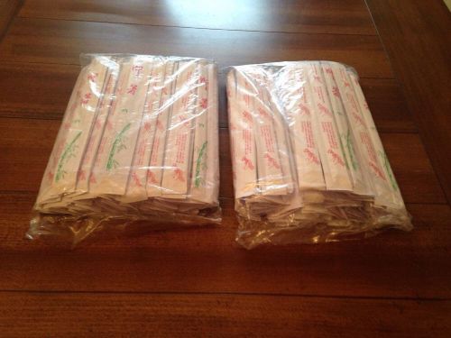 Lot Of Wood Restaurant Style Chopsticks SEALED Pack Individually Wrapped