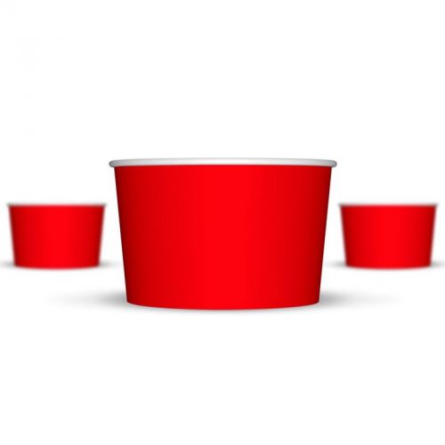 20 oz red paper ice cream cups - 600 / case for sale