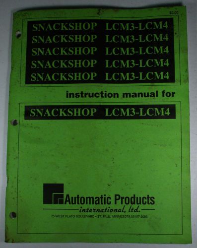 Automatic Products Snackshop LCM3-LCM4 Instruction Manual