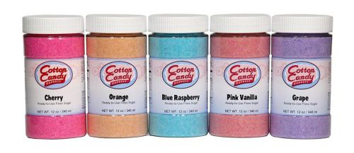 Cotton Candy Express - Cotton Candy Sugar - 5 Floss Sugar Flavor Pack - 12 Oz...