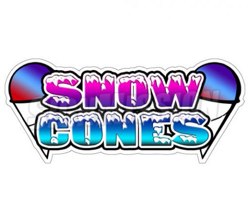 SNOW CONES I Concession Decal sno kone cone sign cart trailer stand sticker