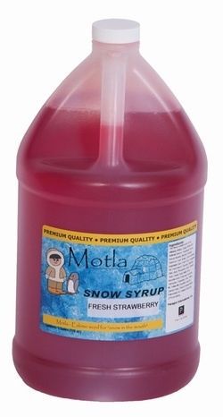 Motla Fresh Strawberry Sno-Cone Syrup (One Gallon)
