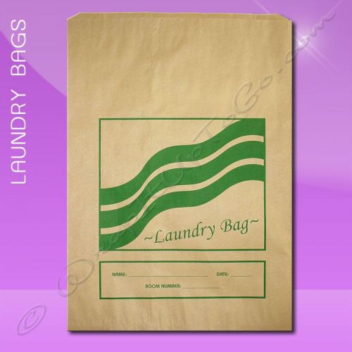 Laundry Bags – 17 x 24 – Natural Kraft (brown) – Printed