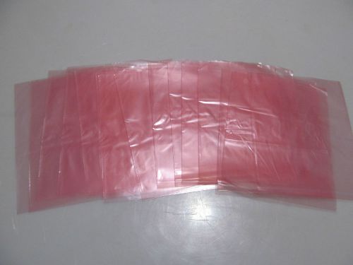 Flat poly bag  5 x 7 ,  2 mil thick  100  bags pink anti static smart tech bags for sale