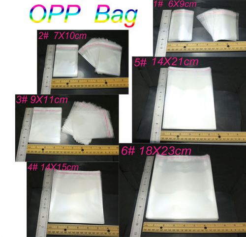 Poly Unsealed  Self Adhesive bags Plastic OPP Clear Pack jewelry 6 Specification