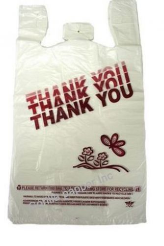 1000ct Large T-shirts Carry-out Thank You Bags 11.5&#034; X 6.25&#034; X 21&#034; 13micron .51m