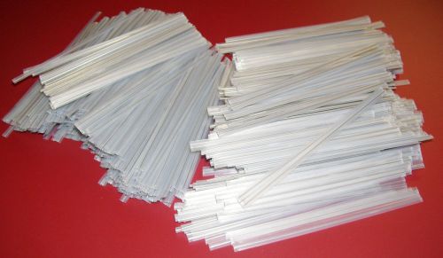 2,000 PLASTIC TWIST TIES CLEAR 4&#034; INCHES - GENERAL USE