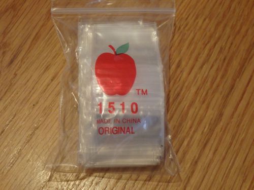 1510 Apple 100 Mini Ziplock Bag Bags Baggies Tiny Plastic Jewelry Coin Dime