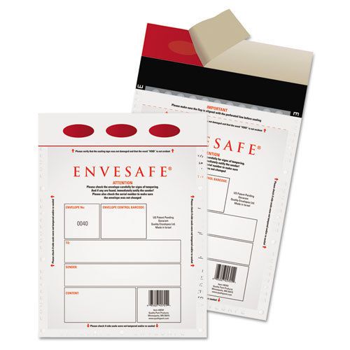Envesafe tamper-indicating security envelope, 10 1/4 x 13 5/8, 10/box for sale