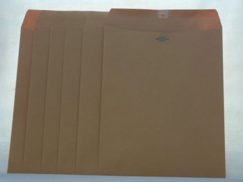 Lot 6 columbian 9x12 manila envelopes no 90 clasp heavy duty seal mailer #76157 for sale