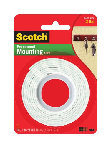 New 3M 114/DC Heavy Duty Mounting Tape, 1-Inch by 50-Inch