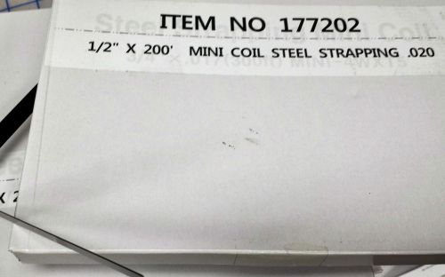 Mini Coil Steel Strapping 1/2&#034; x.020 x 200 Ft Plus Bonus 75 /1/2&#034; Open Seals