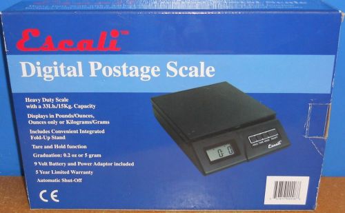 NEW Escali Digital Desk Counter Postage Scale-Up to 33lbs/15kg w/Power Adaptor