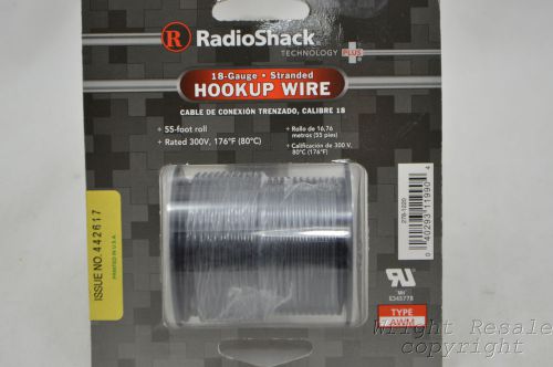RadioShack 18-guage stranded hookup wire 55-ft. roll black