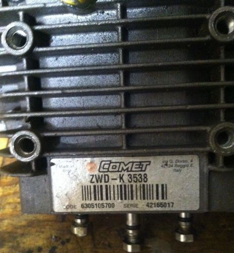 Comet pressure washer pump #ZWD-K3538 for parts only