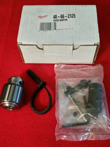 Milwaukee 48-66-2125 1/2&#034; Drill Chuck Arbor Assembly Key And More By Jacobs New