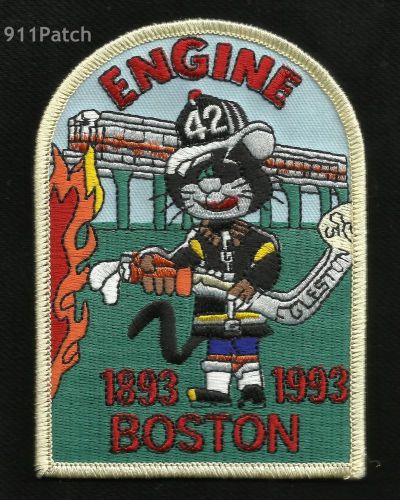 BOSTON, MA - Engine 42 1893 - 1993 FIREFIGHTER Patch FIRE DEPT.