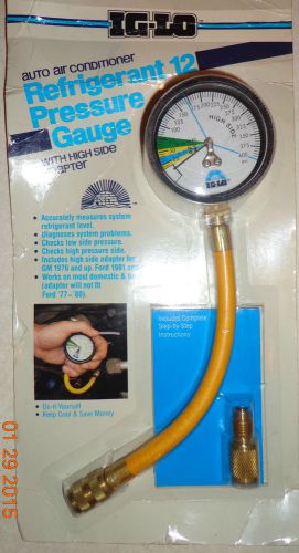 New ig-lo r-12 lo/high side pressure gauge with high side adapter for sale