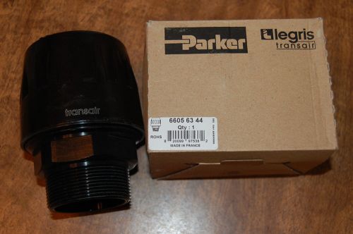 New parker transair pipe to pipe &amp; stud male threaded connector npt 6605 63 44 for sale