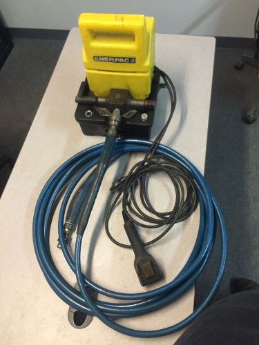 Enerpac puj1200b hydraulic pump w/ remote, 10k psi, w/ 30&#039; parker hose for sale