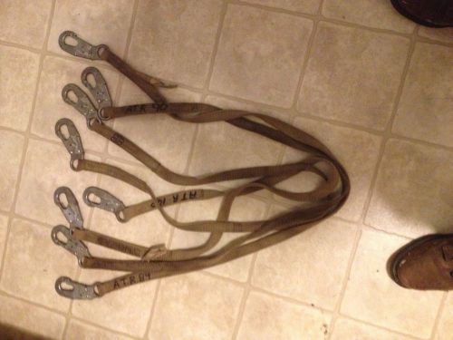 Lot of four safety harness lanyards