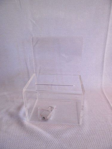 Ultra Mini 4&#034; Clear Donation Box With Sign Holder From Source One