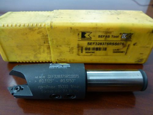 Kennametal Combo Chamfer &amp; Drill Holder, SEF328375RSS075, Mfg1604280, USED