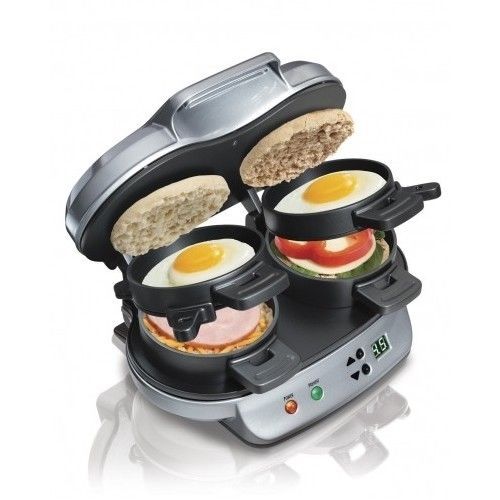 Breakfast Dual Sandwich Maker Lunch Grill Fresh Hot Easy Quick Homemade