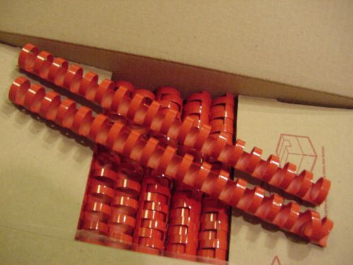 Plastic Binder Combs Spines Box of 500 RED  11&#034; Letter Size 7/8&#034; 19 Ring (Lot 2)