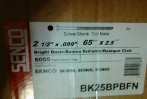 SENCO GC21APBK 2500 CT 2&#034; x .113 BRIGHT BASIC SMOOTH SHANK CLIPPED HEAD NAILS
