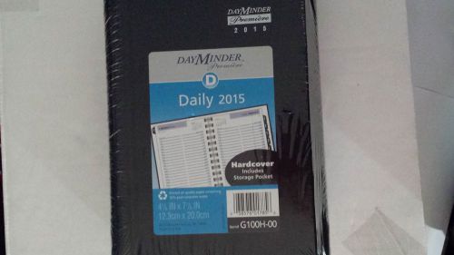 2015 AT-A-GLANCE DayMinder Premiere HARDCOVER DAILY Appointment Planner BLACK