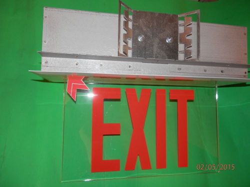 New beghelli edge lit led exit sign 120v-277 ol2htlriccr for sale