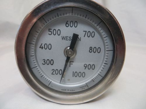 WESTON THERMOMETER 3&#034; DIAL 200-1000 F 9&#034; PROBE, #265638-910***FREE SHIPPING***
