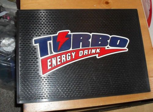 Large Turbo Energy Drink Bar Mat Spillmat New 17&#034; X 12&#034;