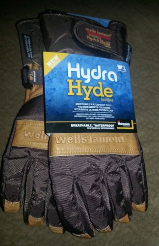Wells Lamont Hydra Hyde Thermal Insulated Waterproof Work Gloves Leather XL Hide