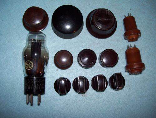 Vintage Radio Knobs, Adapters, 56 Tube