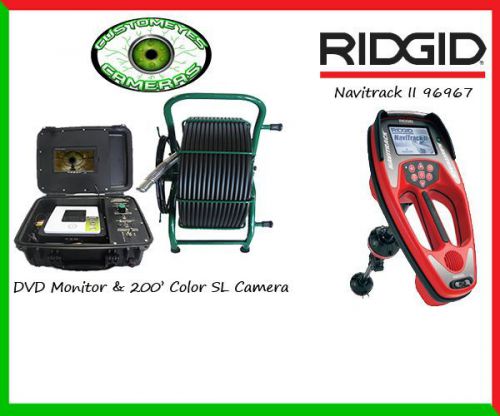 CustomEyes Cameras 200 Color/SL Reel w/DVD Monitor &amp; Ridgid 96967 Navitrack II