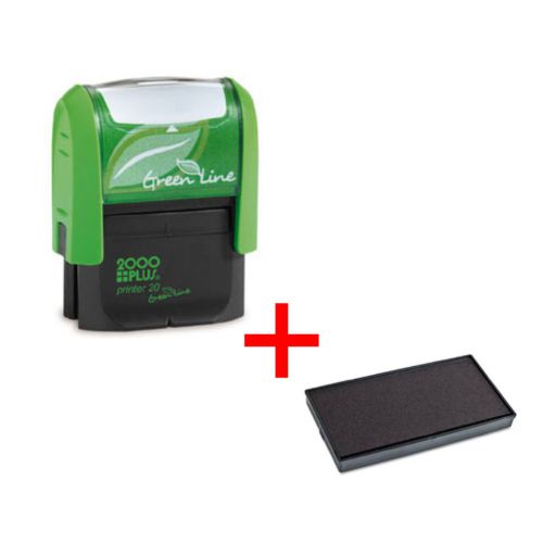 3 Line Return Address Rubber Stamp &amp; Extra Ink Pad COMBO DEAL (2000 Plus P-20)