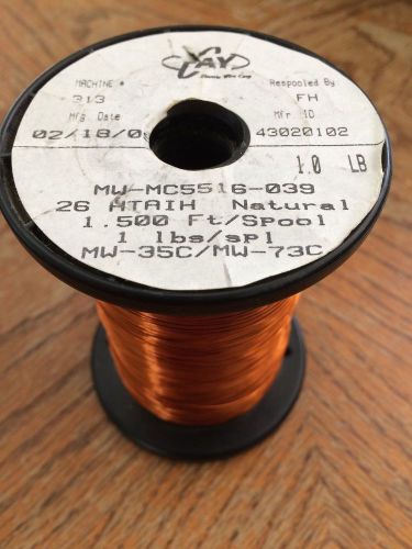 Magnet wire, enameled copper wires, natural, 26 awg (gauge) 1 lb, 1500 ft for sale