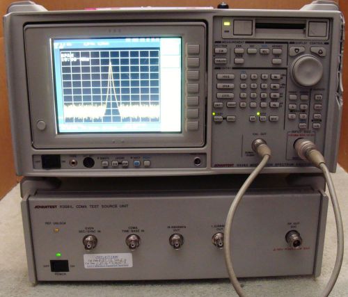 Advantest r3463 modulation spectrum analyzer w/ opts &amp;  r3561l cdma test source for sale
