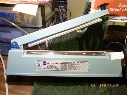 Aie-300 12&#034; handheld heat - impulse bag sealer w/ 2mm seal for sale