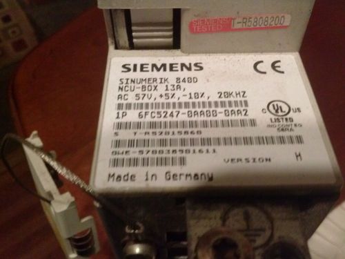 Siemens 6FC5247-0AA00-0AA2 Sinumerik 840D NCU Box 13a, AC 57v, +5%, -10%, 20khz