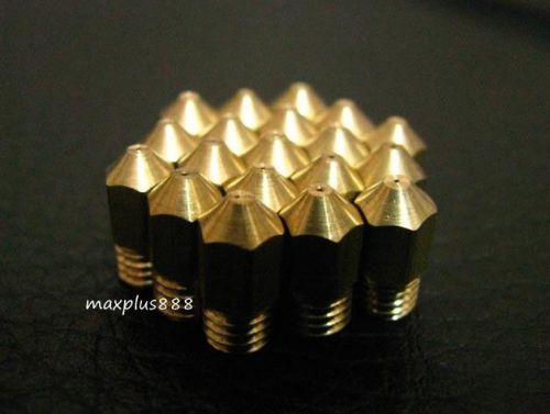 3D Printer RepRap 0.2mm Brass Nozzle J-Head Hot End Makerbot /Prusa / Mendel 5pc