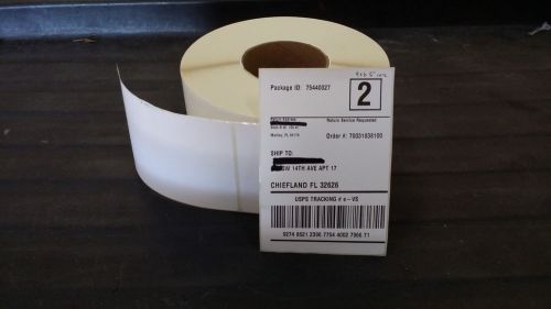 Single 4 x 6 3&#034; core direct thermal shipping labels- 1000 labels per roll for sale