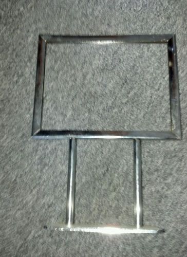 Sign holders (2) Metal for Retail Business or Craft Show/measures 5 1/2 x 7/ (2)
