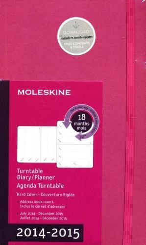 NEW 2015 Moleskine Pink Magenta Turntable Diary Planner 18 Months Hard SEALED