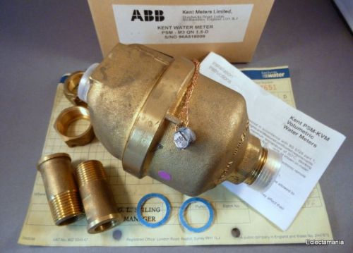 Kent psm 15mm brass water meter - new old stock, unused - free uk post for sale