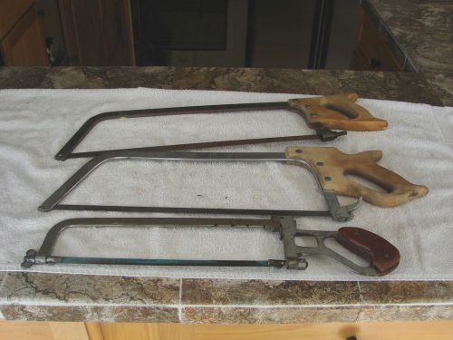 3 Vintage Meat Butchers Saws / WEST HAVEN CO. / HABAN / other