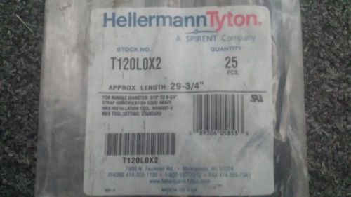 Hellermann Tyton Black Cable Ties T120L0X2    25pcs in each Bag