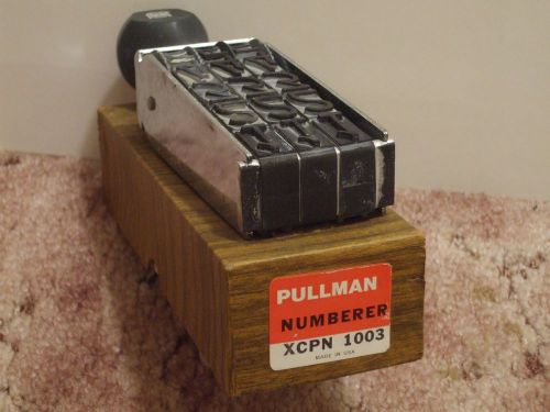 VINTAGE Pullman Rotating Stamp 3 Row Large Font Letter 1 Inch Rubber Stamp